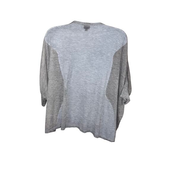 Blue Saks Fifth Avenue Drape Front Sheer Shawl Sweater Small - Picture 2 of 8